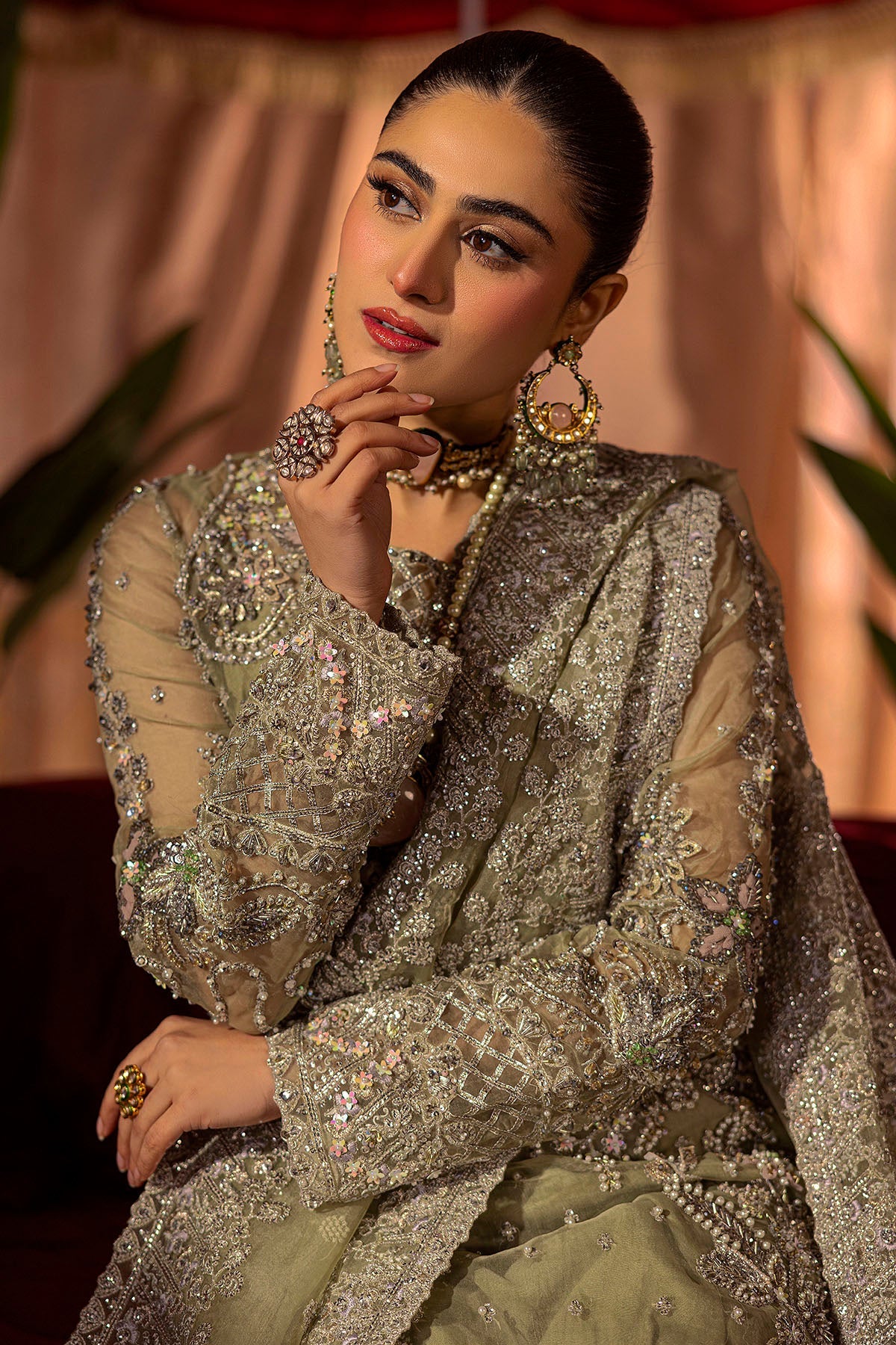 Motifz | Bridal Couture | 0016-MEERAZ EMBROIDERED ORGANZA STITCHED by Maria Faisal - Registered Vendor of : Motifz - type : Ladies Clothes - 100% original wedding dresses