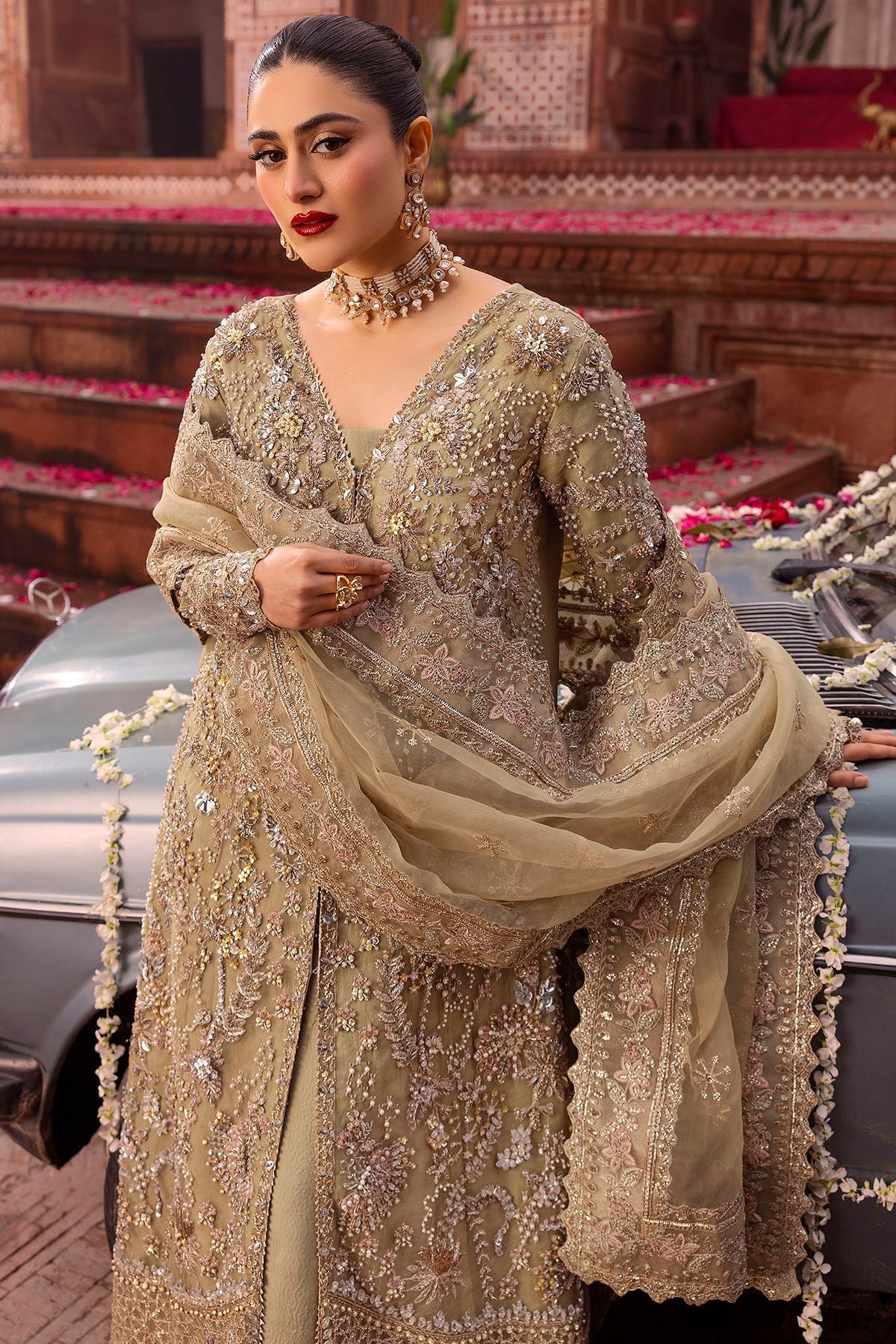 Motifz | Bridal Couture | 0017-PARINAZ EMBROIDERED ORGANZA STITCHED by Maria Faisal - Registered Vendor of : Motifz - type : Ladies Clothes - 100% original wedding dresses