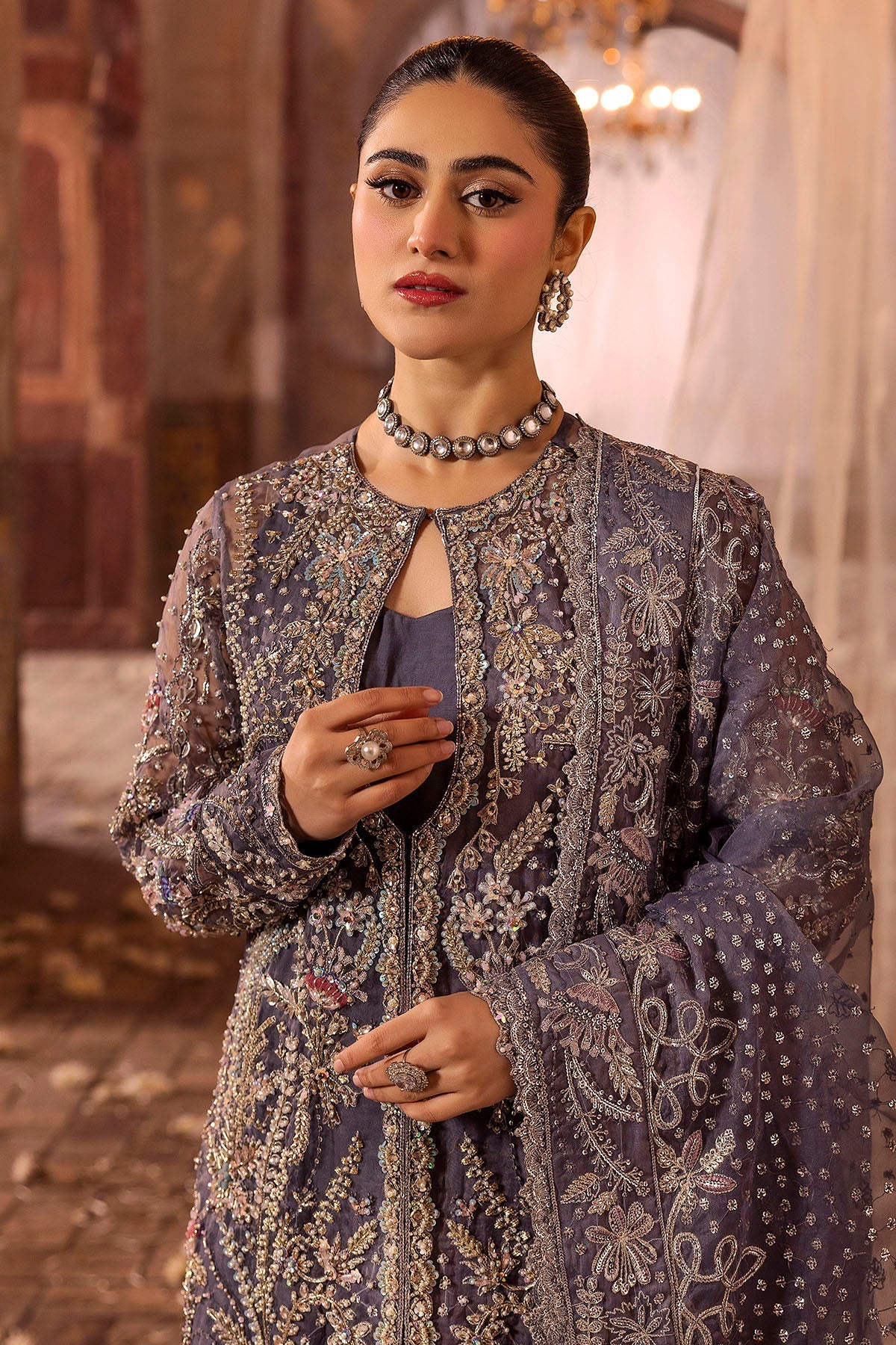 Motifz | Bridal Couture | 0018-ZURIAH EMBROIDERED ORGANZA STITCHED by Maria Faisal - Registered Vendor of : Motifz - type : Ladies Clothes - 100% original wedding dresses