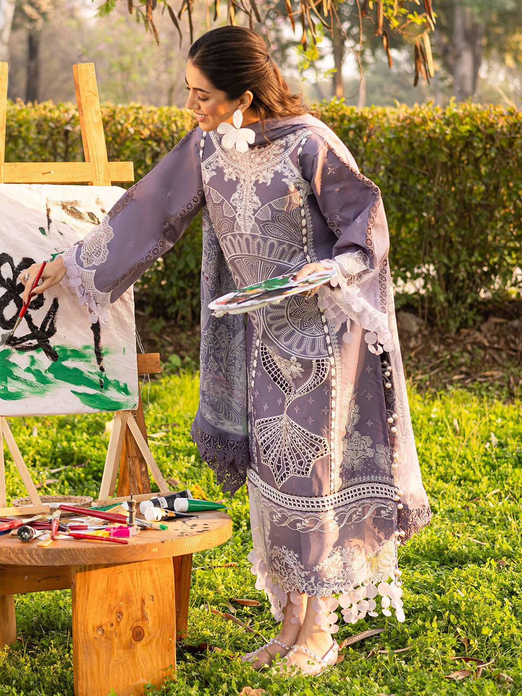 Parishay | Shangrila Luxury Lawn | SHR - 03 by Maria Faisal - Registered Vendor of : Parishay - type : Ladies Clothes - 100% original wedding dresses