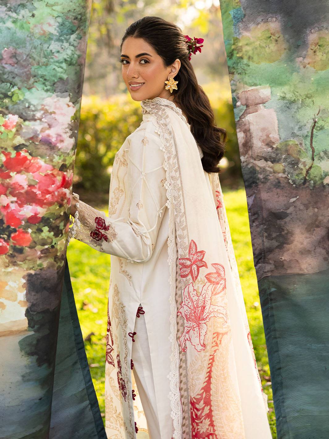 Parishay | Shangrila Luxury Lawn | SHR - 07 by Maria Faisal - Registered Vendor of : Parishay - type : Ladies Clothes - 100% original wedding dresses