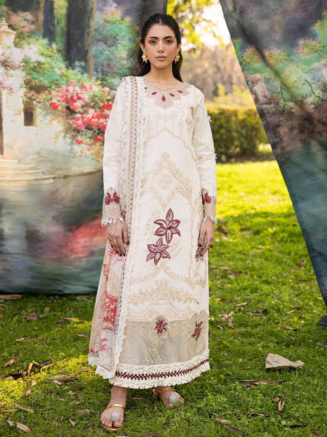 Parishay | Shangrila Luxury Lawn | SHR - 07 by Maria Faisal - Registered Vendor of : Parishay - type : Ladies Clothes - 100% original wedding dresses