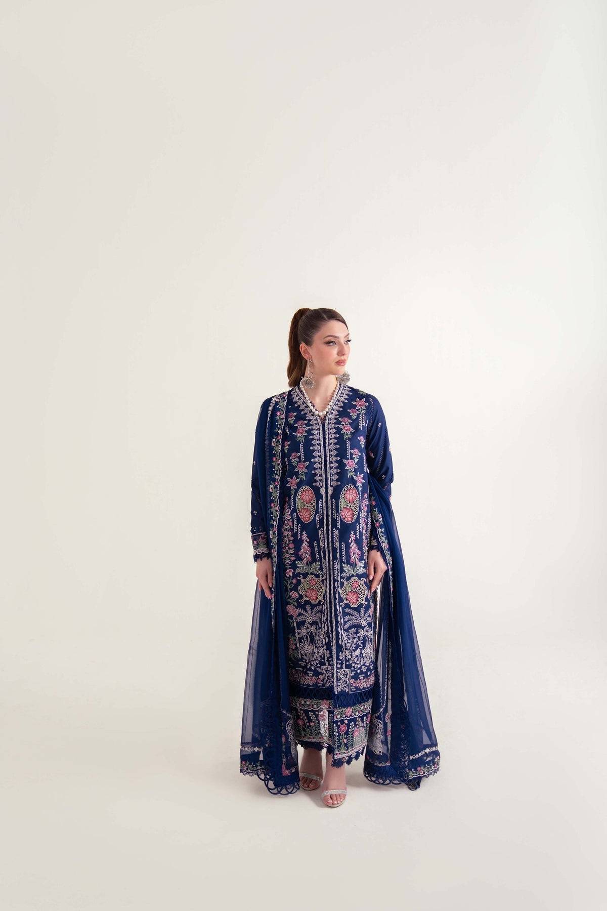 Sable Vogue | Luxury Lawn 25 | SL-07-25-V2 by Maria Faisal - Registered Vendor of : Sable Vogue - type : Ladies Clothes - 100% original wedding dresses