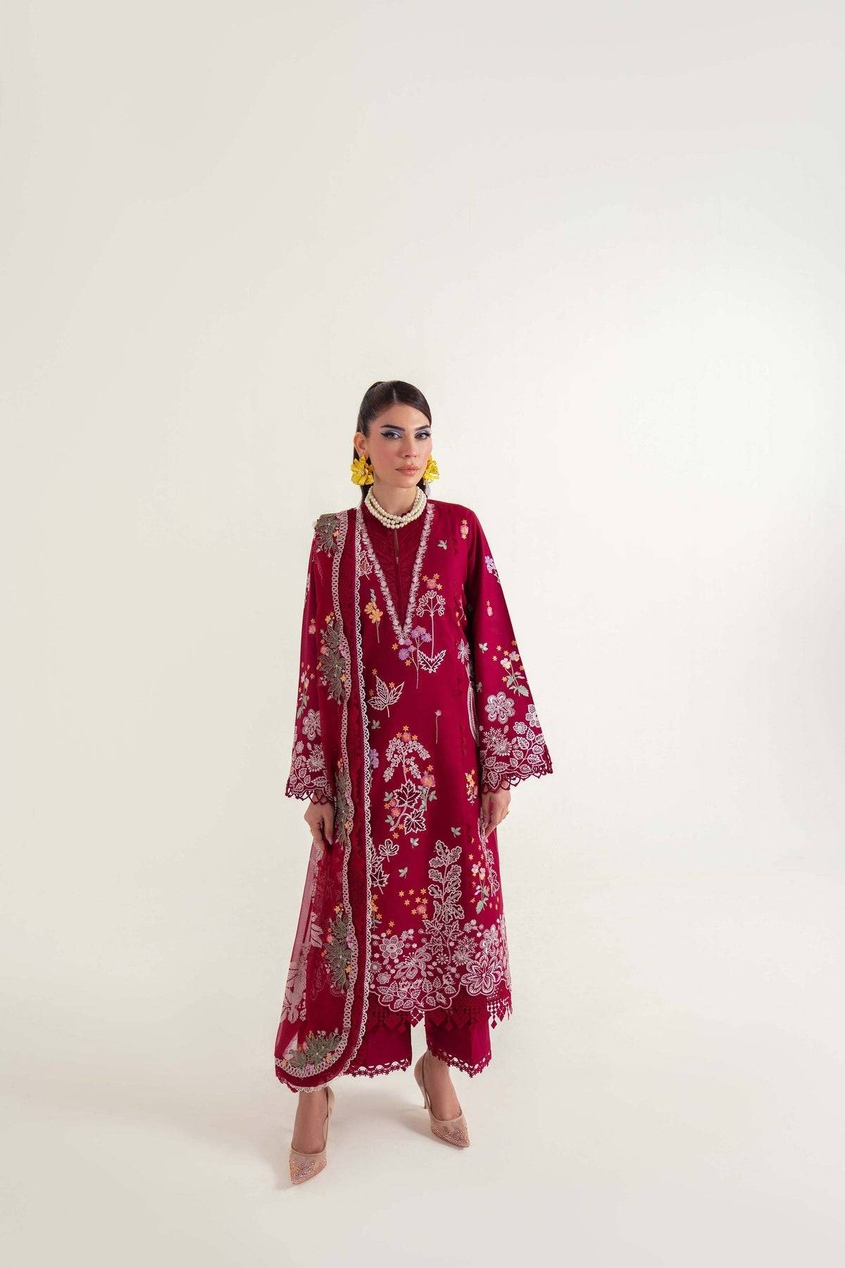 Sable Vogue | Luxury Lawn 25 | SL-08-25-V2 by Maria Faisal - Registered Vendor of : Sable Vogue - type : Ladies Clothes - 100% original wedding dresses