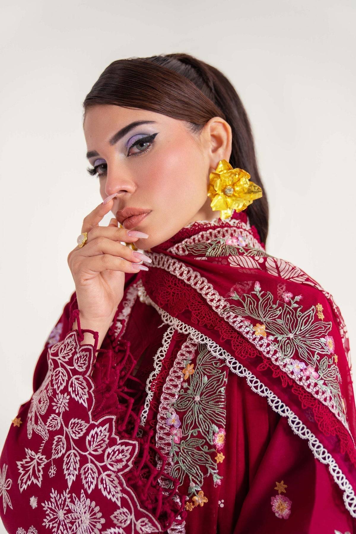 Sable Vogue | Luxury Lawn 25 | SL-08-25-V2 by Maria Faisal - Registered Vendor of : Sable Vogue - type : Ladies Clothes - 100% original wedding dresses