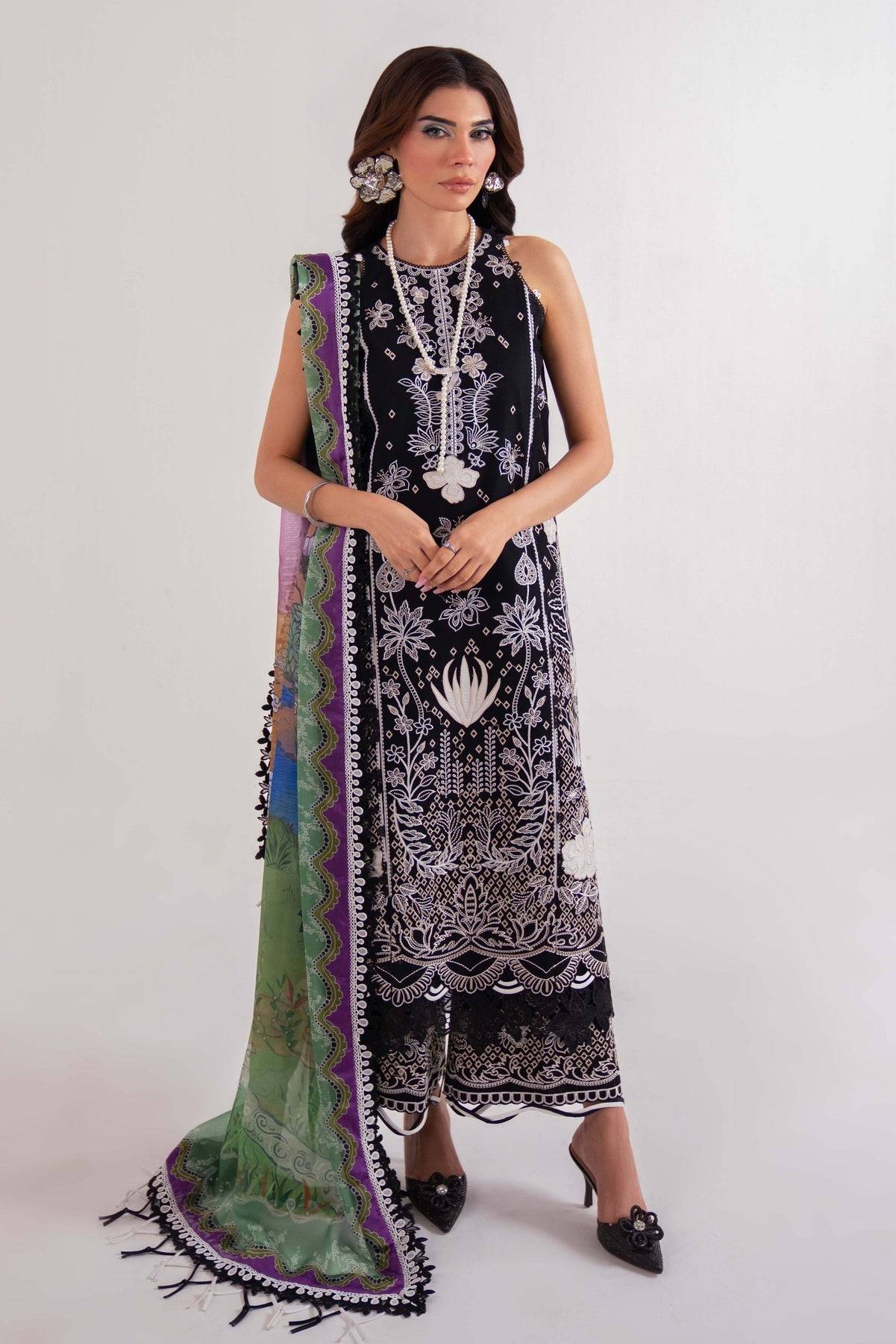 Sable Vogue | Luxury Lawn 25 | SL-10-25-V2 by Maria Faisal - Registered Vendor of : Sable Vogue - type : Ladies Clothes - 100% original wedding dresses