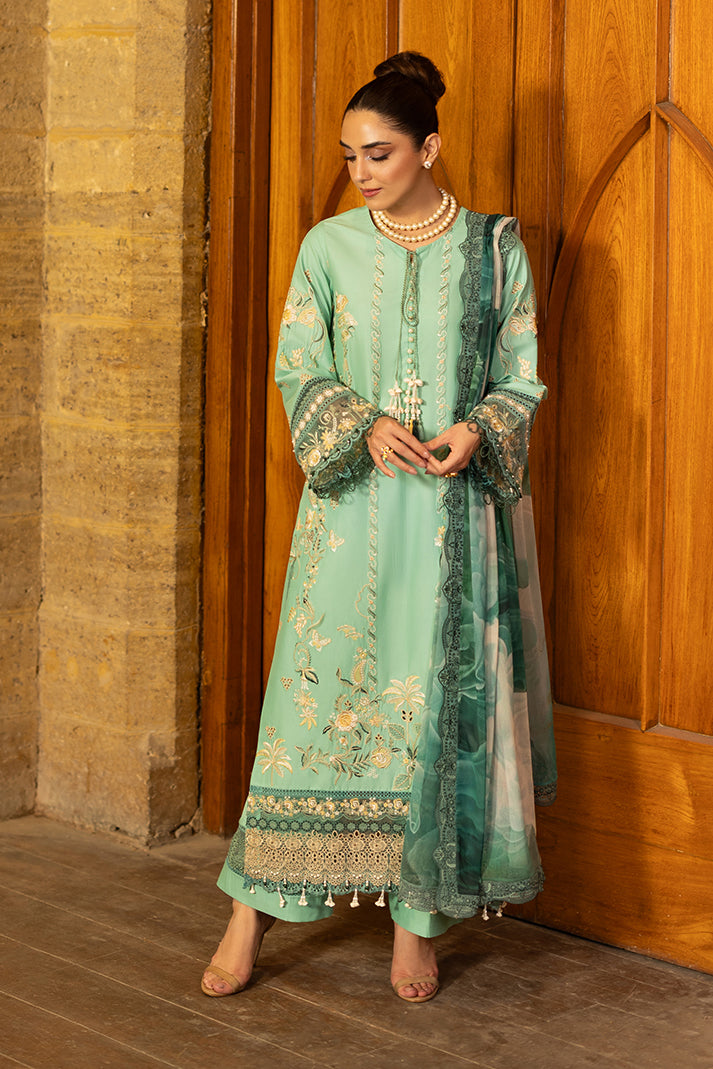 Imrozia Premium | Maya Luxury Lawn 26 | SL-156 Yalina - Luxury Dress - available at Maria Faisal in UK and USA.