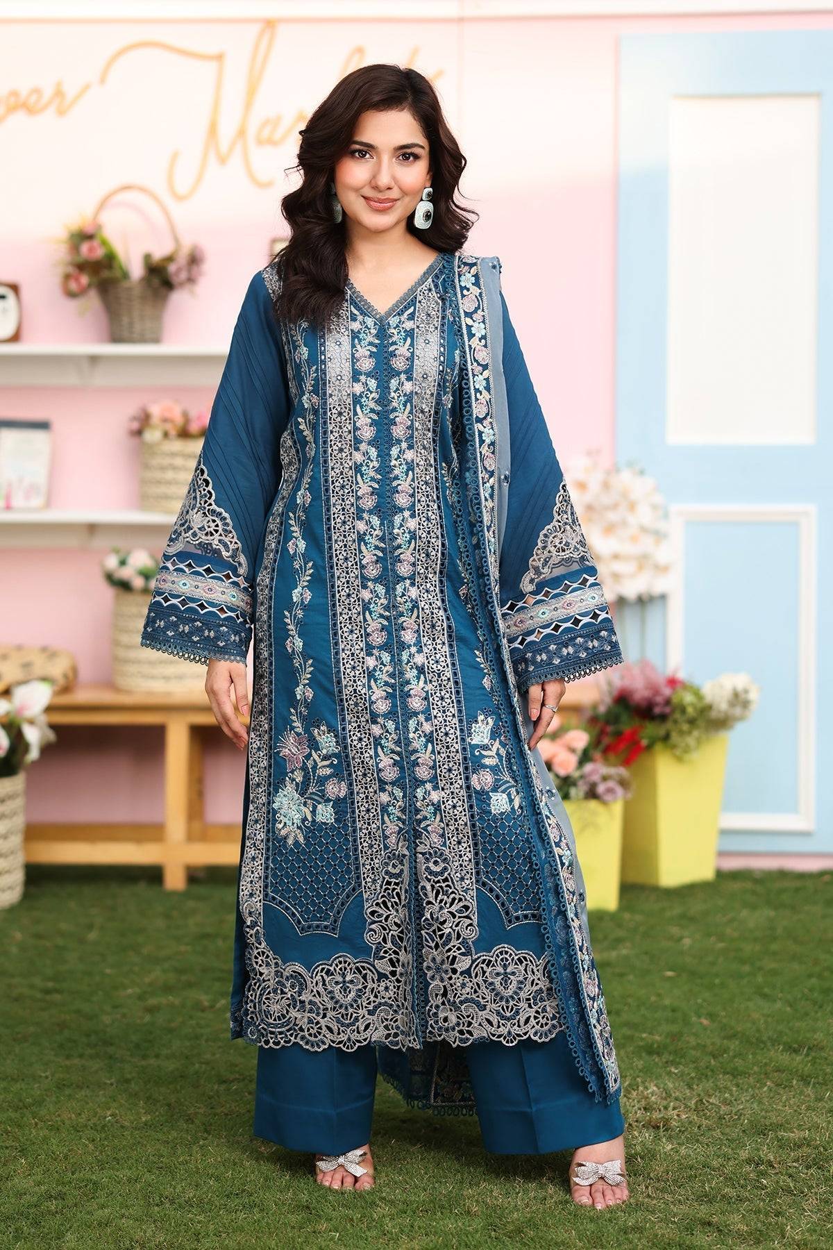 Imrozia Premium | Hayam Luxury Lawn 25 | SL 87 SAHAR by Maria Faisal - Registered Vendor of : Imrozia Premium - type : Ladies Clothes - 100% original wedding dresses