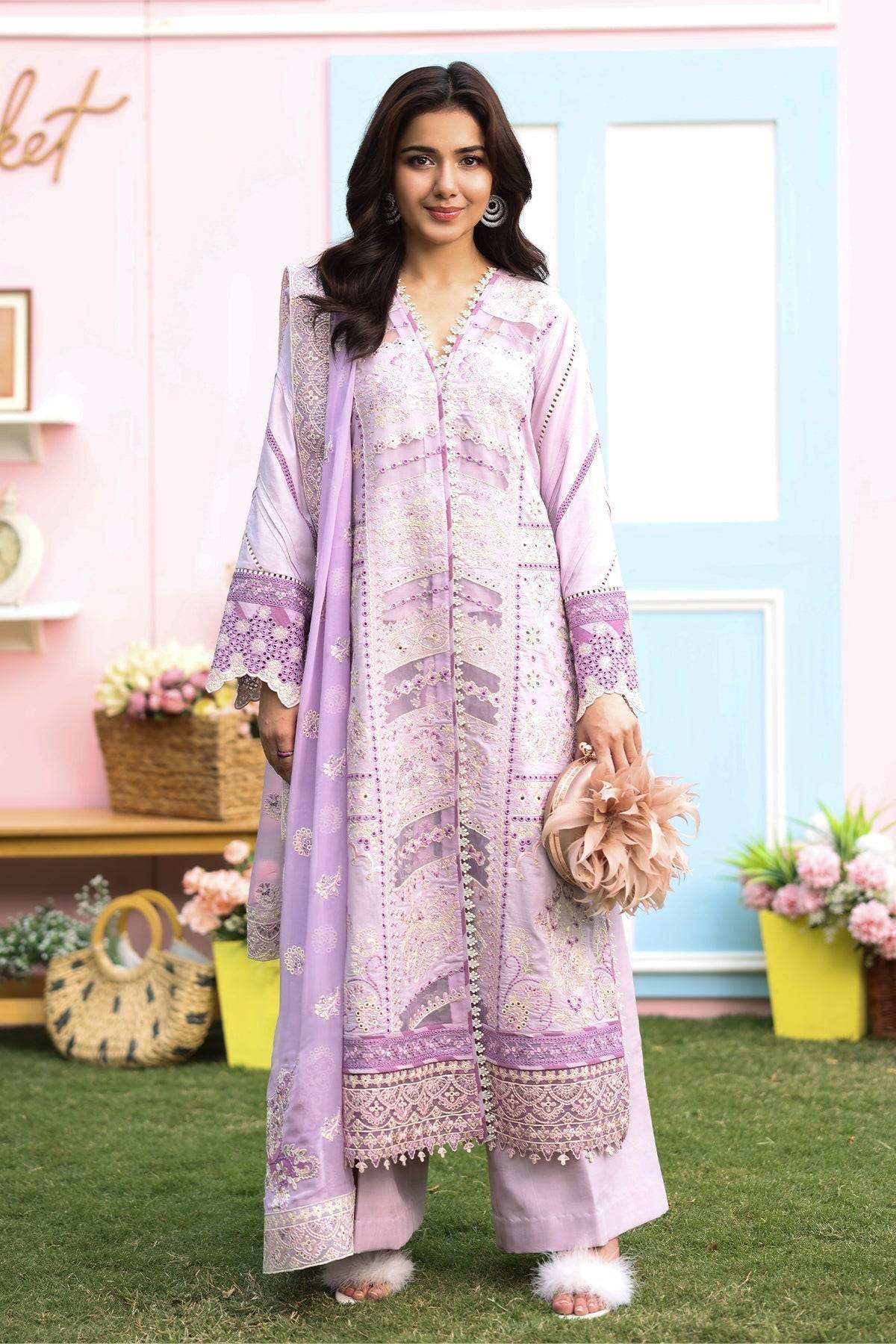 Imrozia Premium | Hayam Luxury Lawn 25 | SL 95 HALIMA by Maria Faisal - Registered Vendor of : Imrozia Premium - type : Ladies Clothes - 100% original wedding dresses