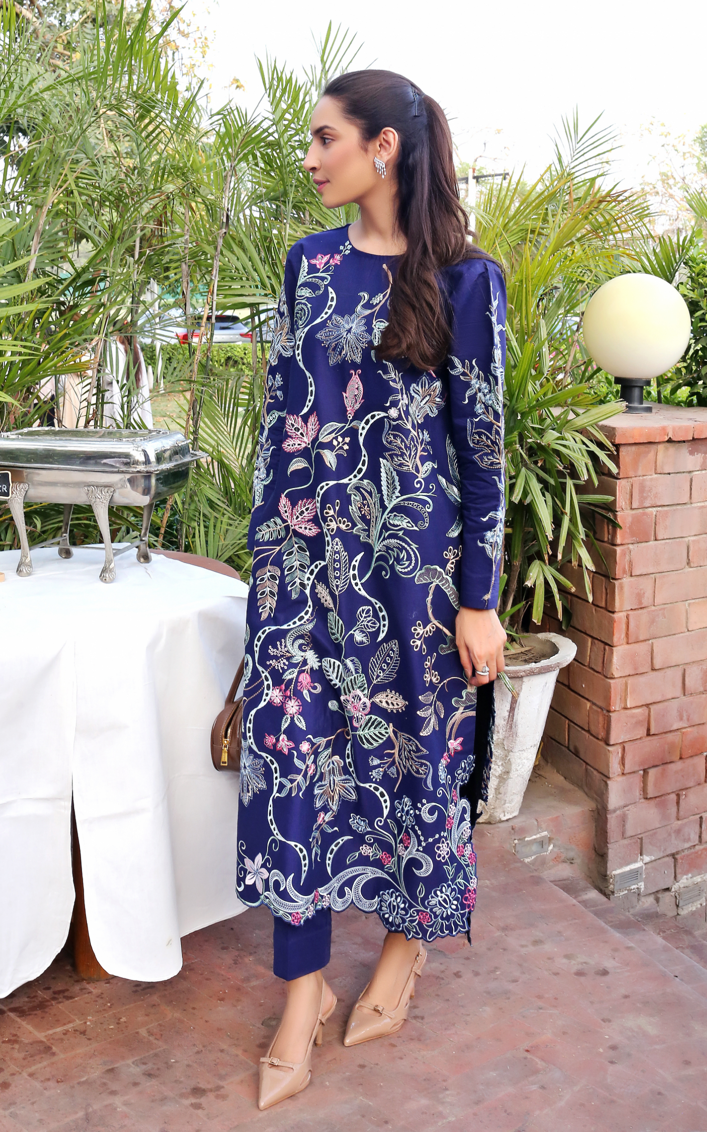 Asifa and Nabeel | Summer Lawn 26 | Scarlet Blue (SL26-04) - Luxury Dress - available at Maria Faisal in UK and USA.