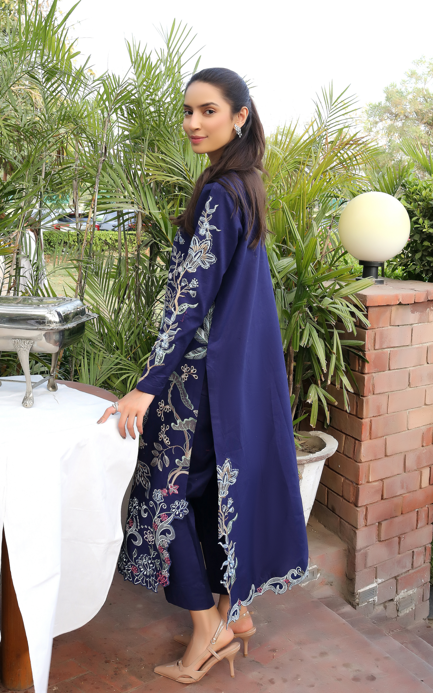 Asifa and Nabeel | Summer Lawn 26 | Scarlet Blue (SL26-04) - Luxury Dress - available at Maria Faisal in UK and USA.