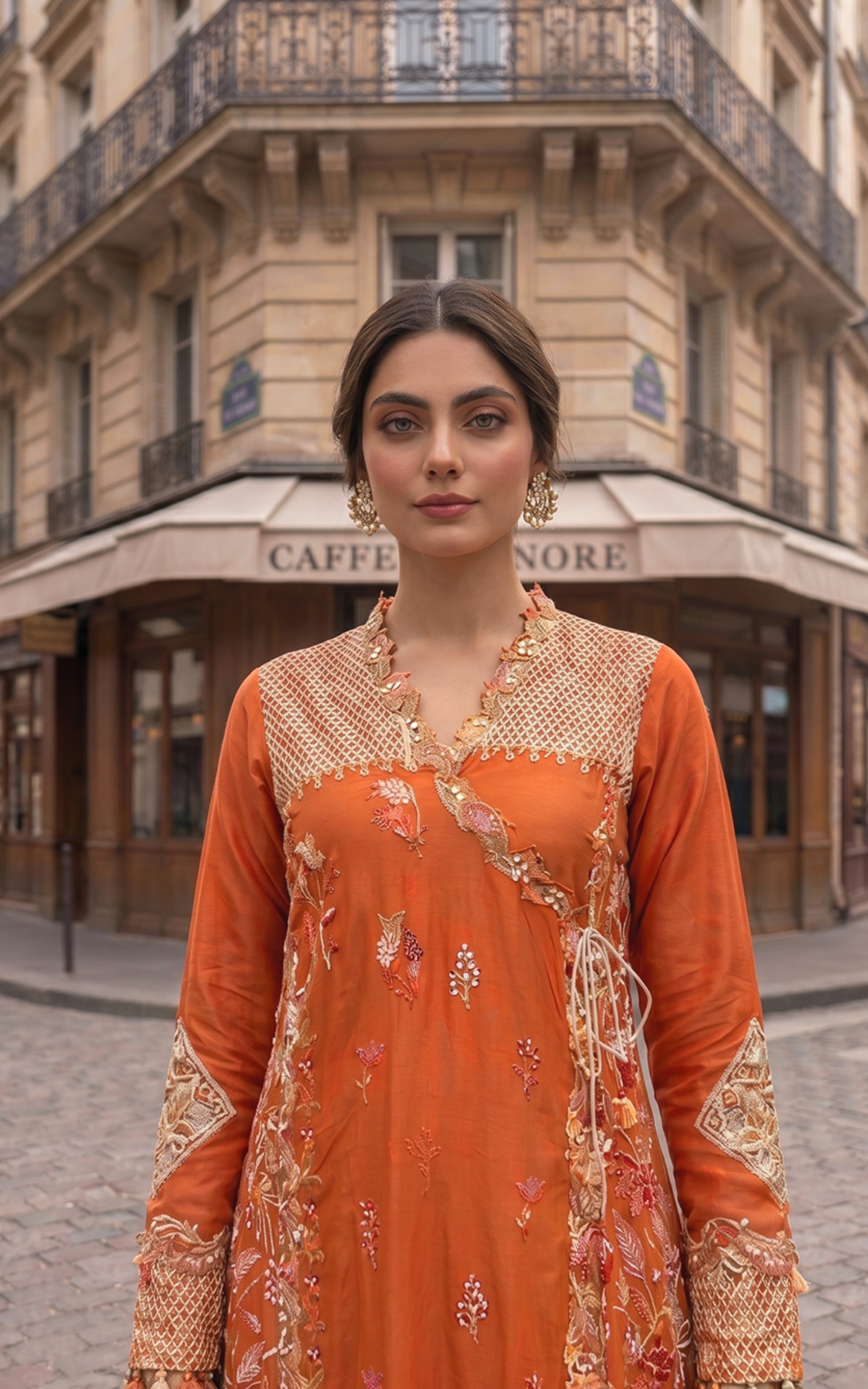 Asifa and Nabeel | Summer Lawn 26 | Coral Fusion (SL26-06) - Luxury Dress - available at Maria Faisal in UK and USA.