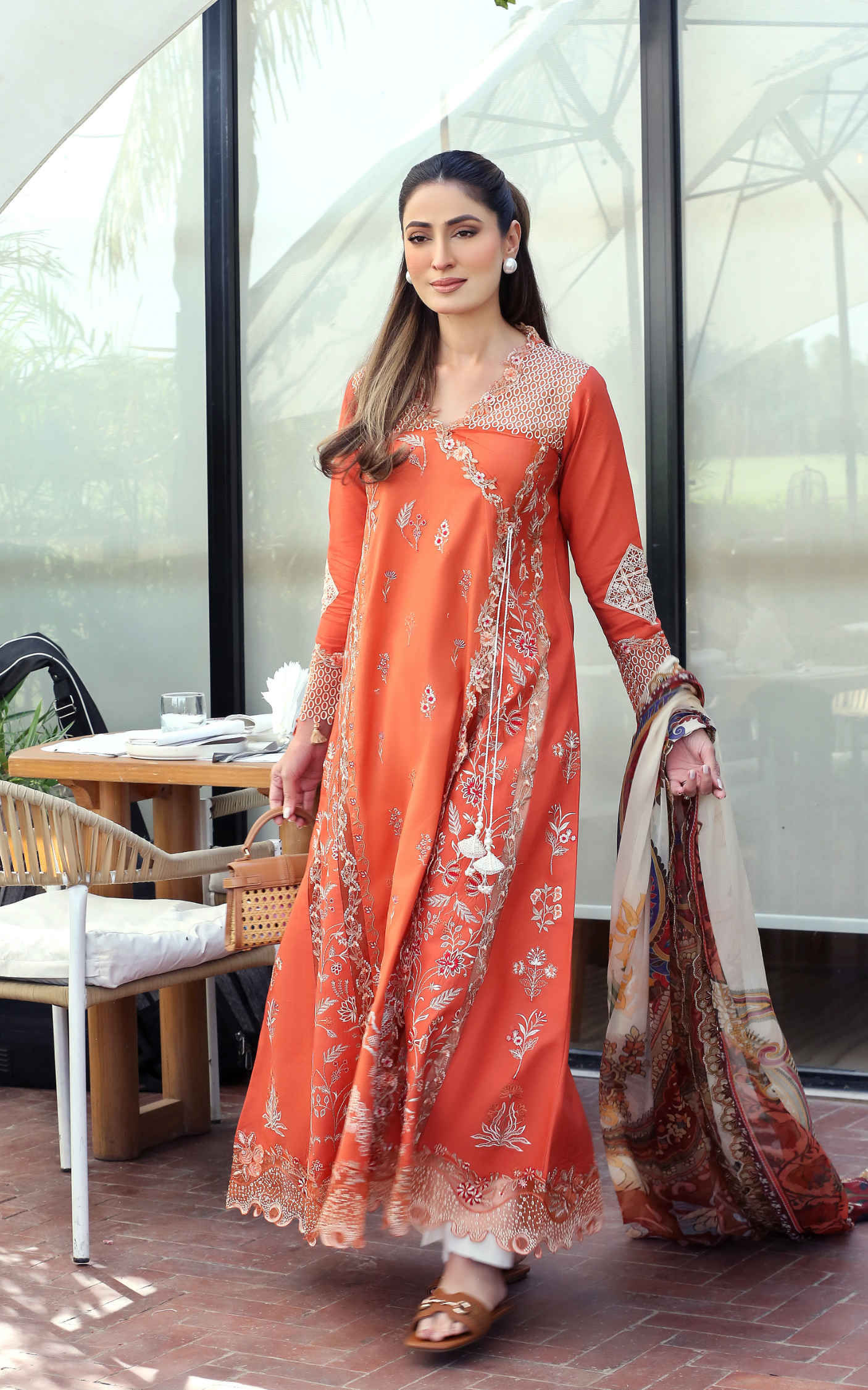 Asifa and Nabeel | Summer Lawn 26 | Coral Fusion (SL26-06) - Luxury Dress - available at Maria Faisal in UK and USA.