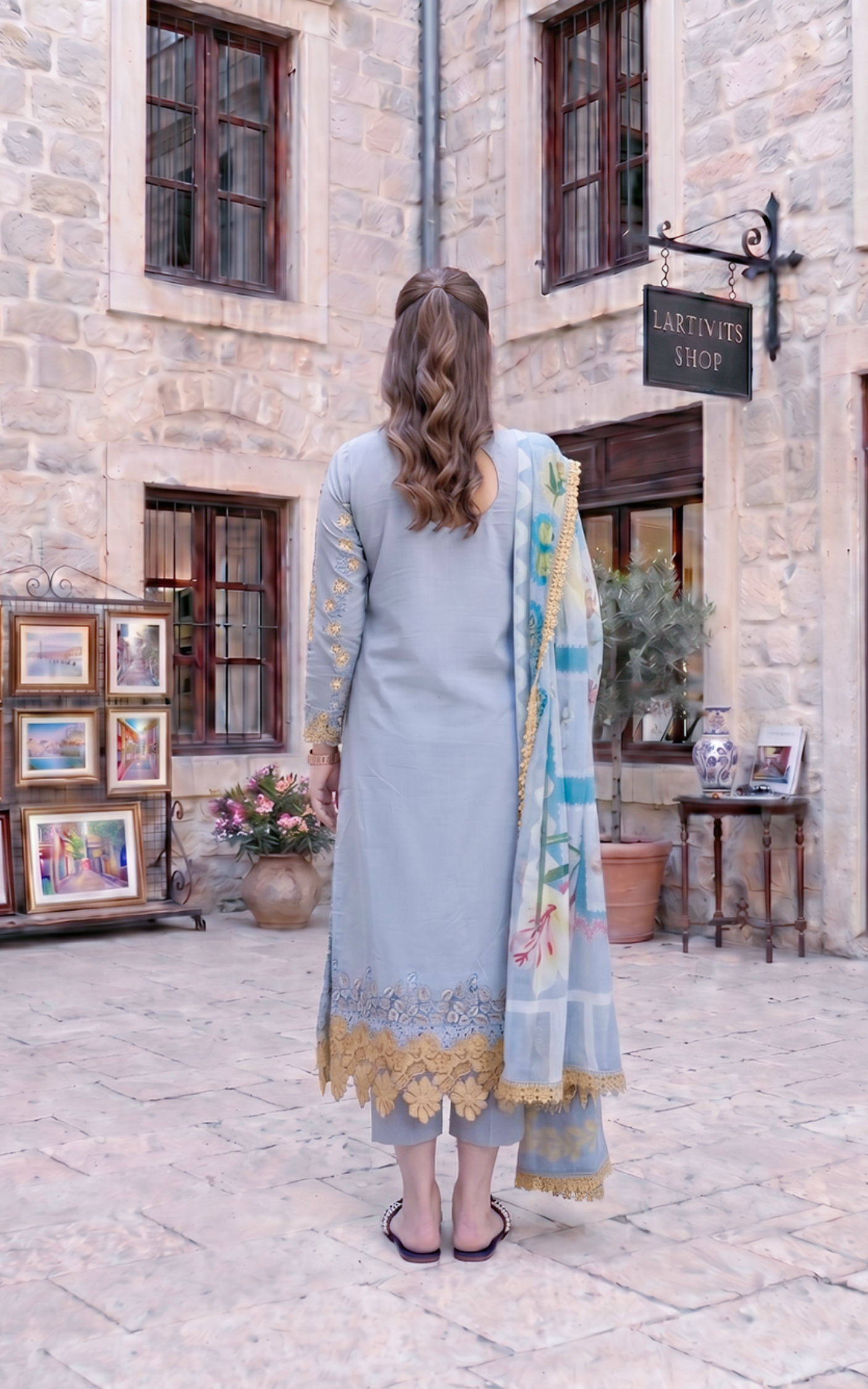 Asifa and Nabeel | Summer Lawn 26 | Ash Elegance (SL26-07) - Luxury Dress - available at Maria Faisal in UK and USA.