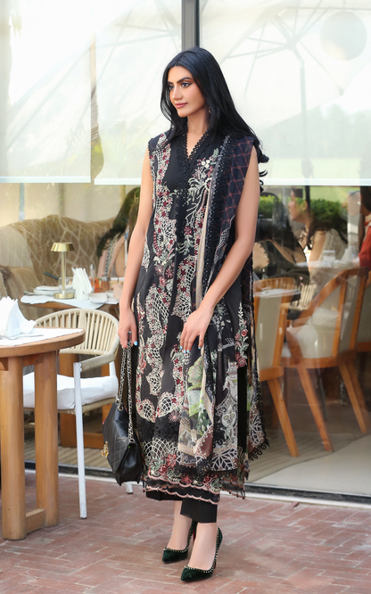 Asifa and Nabeel | Summer Lawn 26 | Smoke Pearl (SL26-08) - Luxury Dress - available at Maria Faisal in UK and USA.