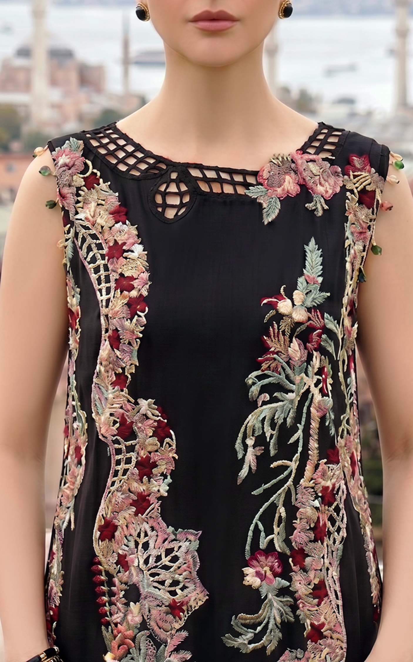 Asifa and Nabeel | Summer Lawn 26 | Smoke Pearl (SL26-08) - Luxury Dress - available at Maria Faisal in UK and USA.