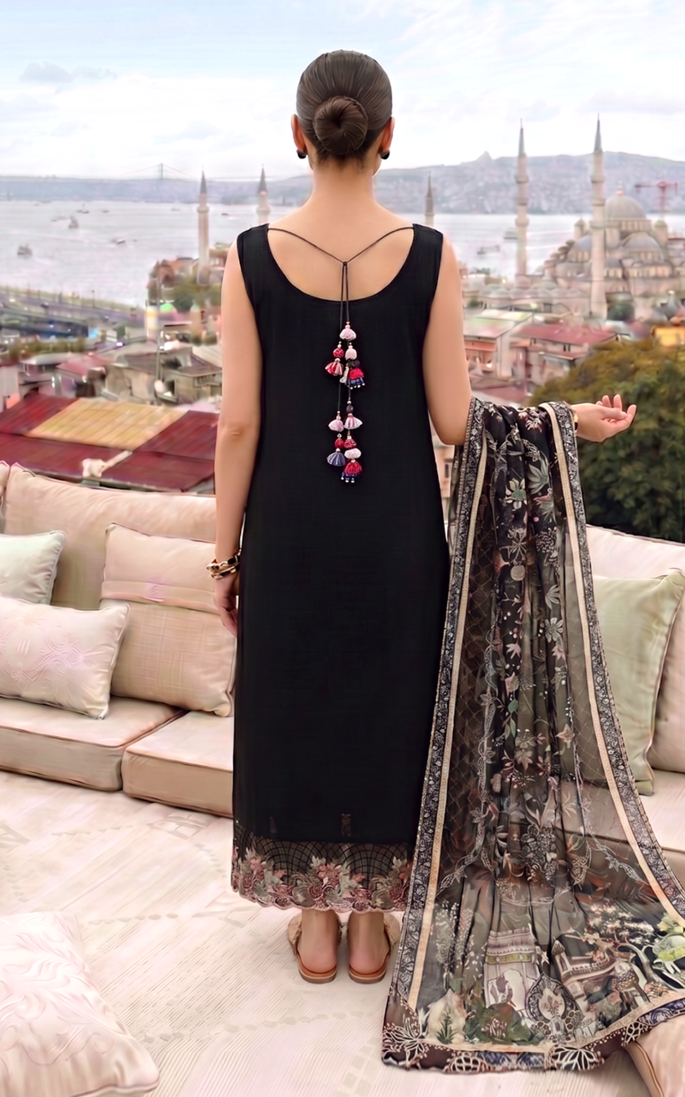 Asifa and Nabeel | Summer Lawn 26 | Smoke Pearl (SL26-08) - Luxury Dress - available at Maria Faisal in UK and USA.