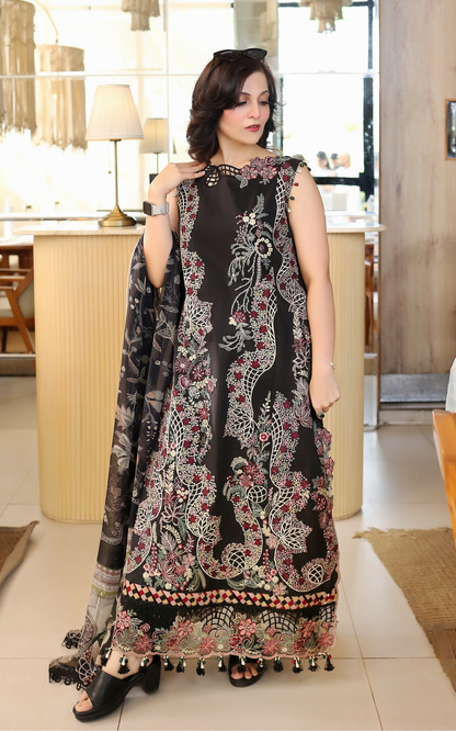Asifa and Nabeel | Summer Lawn 26 | Smoke Pearl (SL26-08) - Luxury Dress - available at Maria Faisal in UK and USA.