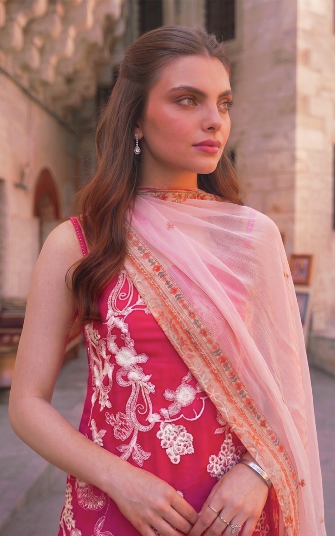 Asifa and Nabeel | Summer Lawn 26 | Fuchsia Allure (SL26-09) - Luxury Dress - available at Maria Faisal in UK and USA.