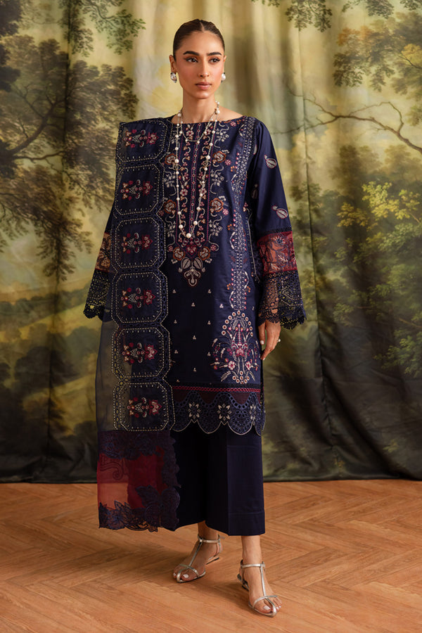 Marjjan | Guzel Lawn | SMC 205-A (Blue) - Ladies Clothes - Maria Faisal
