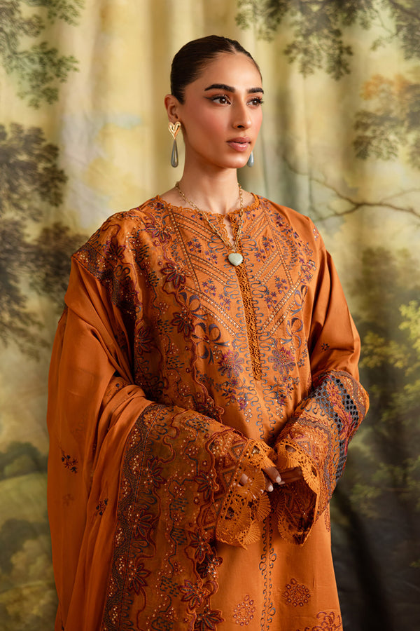 Marjjan | Guzel Lawn | SMC 208-A (Rust) - Ladies Clothes - Maria Faisal