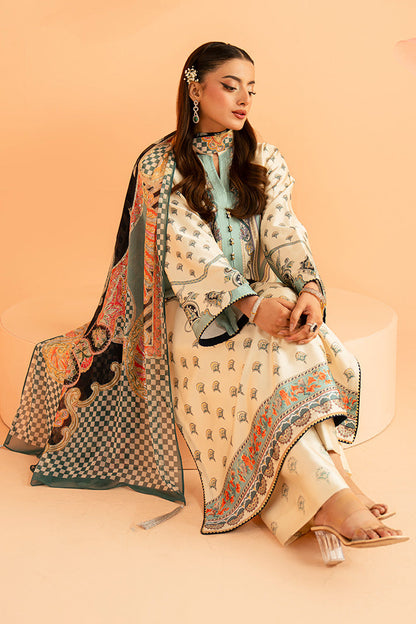 Imrozia Premium | Amelia Printed Silk | SP-150 Verdant Elan - Luxury Dress - available at Maria Faisal in UK and USA.