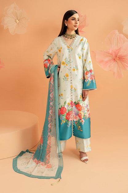 Imrozia Premium | Amelia Printed Silk | SP-151 Flora Serenade - Luxury Dress - available at Maria Faisal in UK and USA.