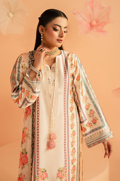 Imrozia Premium | Amelia Printed Silk | SP-154 Rose Charm - Luxury Dress - available at Maria Faisal in UK and USA.