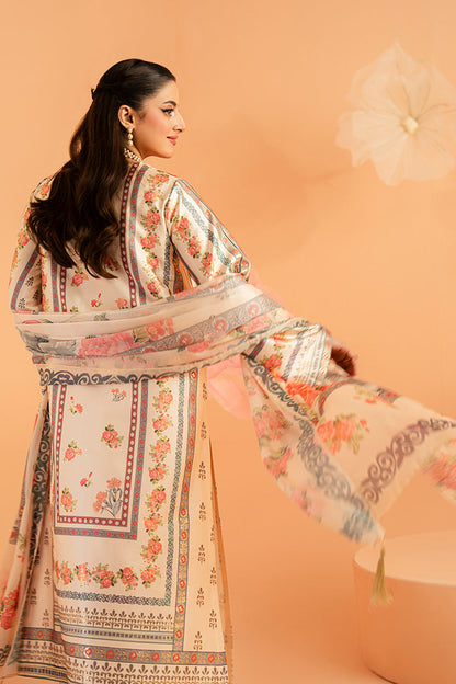 Imrozia Premium | Amelia Printed Silk | SP-154 Rose Charm - Luxury Dress - available at Maria Faisal in UK and USA.