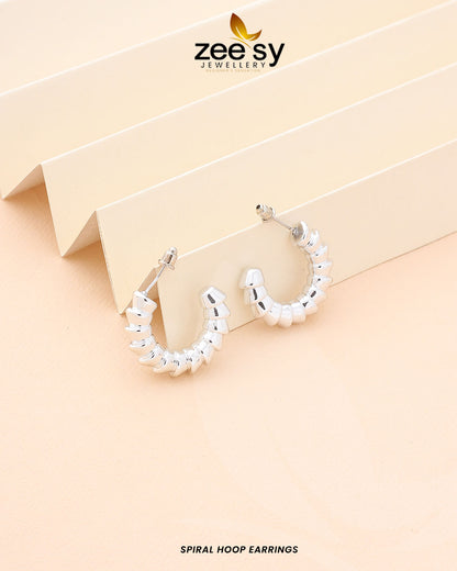 Spiral Hoop Earrings - Earrings 