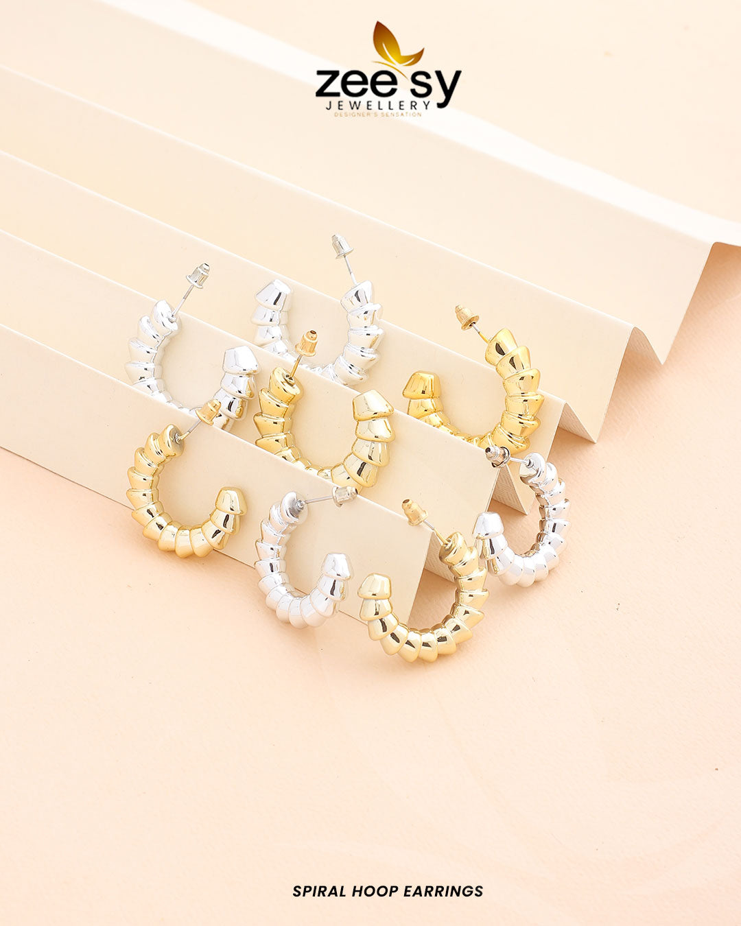 Spiral Hoop Earrings - Earrings 