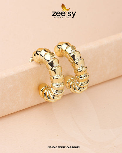 Spiral Hoop Earrings - Earrings 