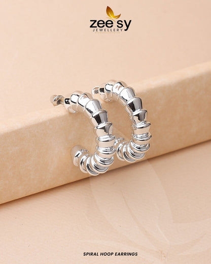 Spiral Hoop Earrings - Earrings 