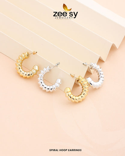 Spiral Hoop Earrings - Earrings 