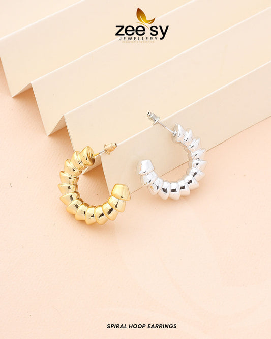 Spiral Hoop Earrings - Earrings 