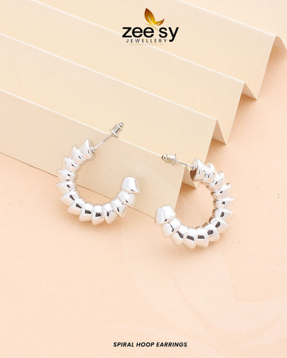 Spiral Hoop Earrings - Earrings 