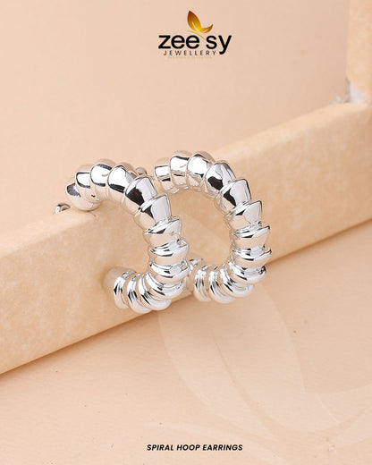 Spiral Hoop Earrings - Earrings 