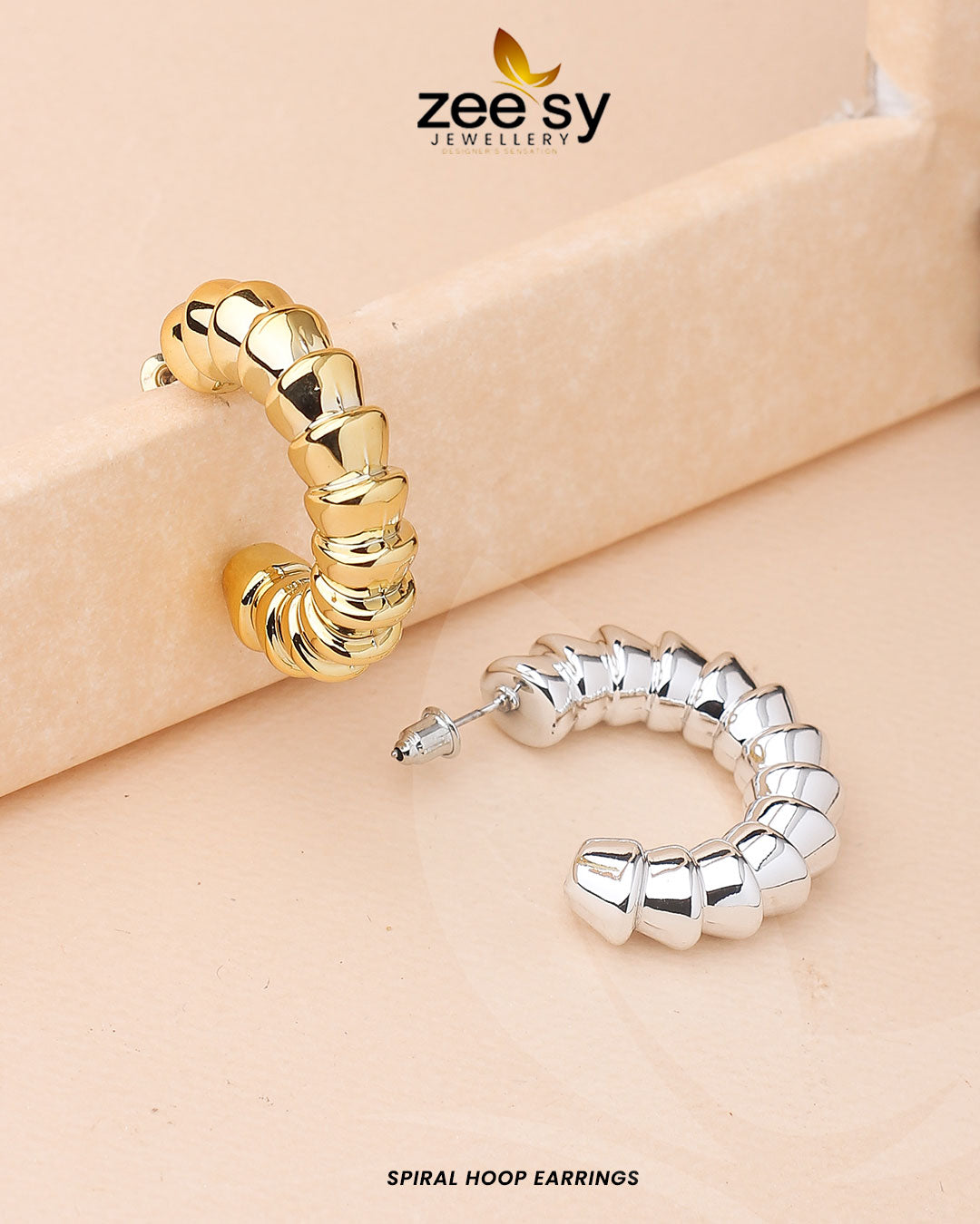 Spiral Hoop Earrings - Earrings 