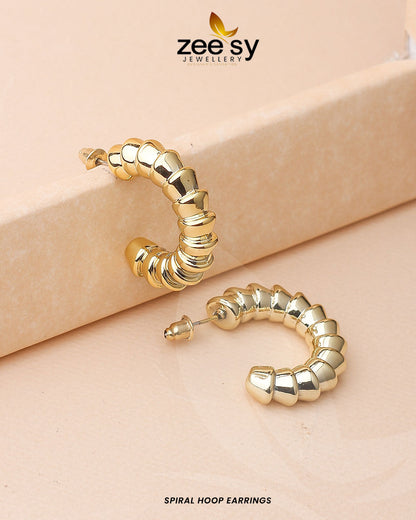 Spiral Hoop Earrings - Earrings 