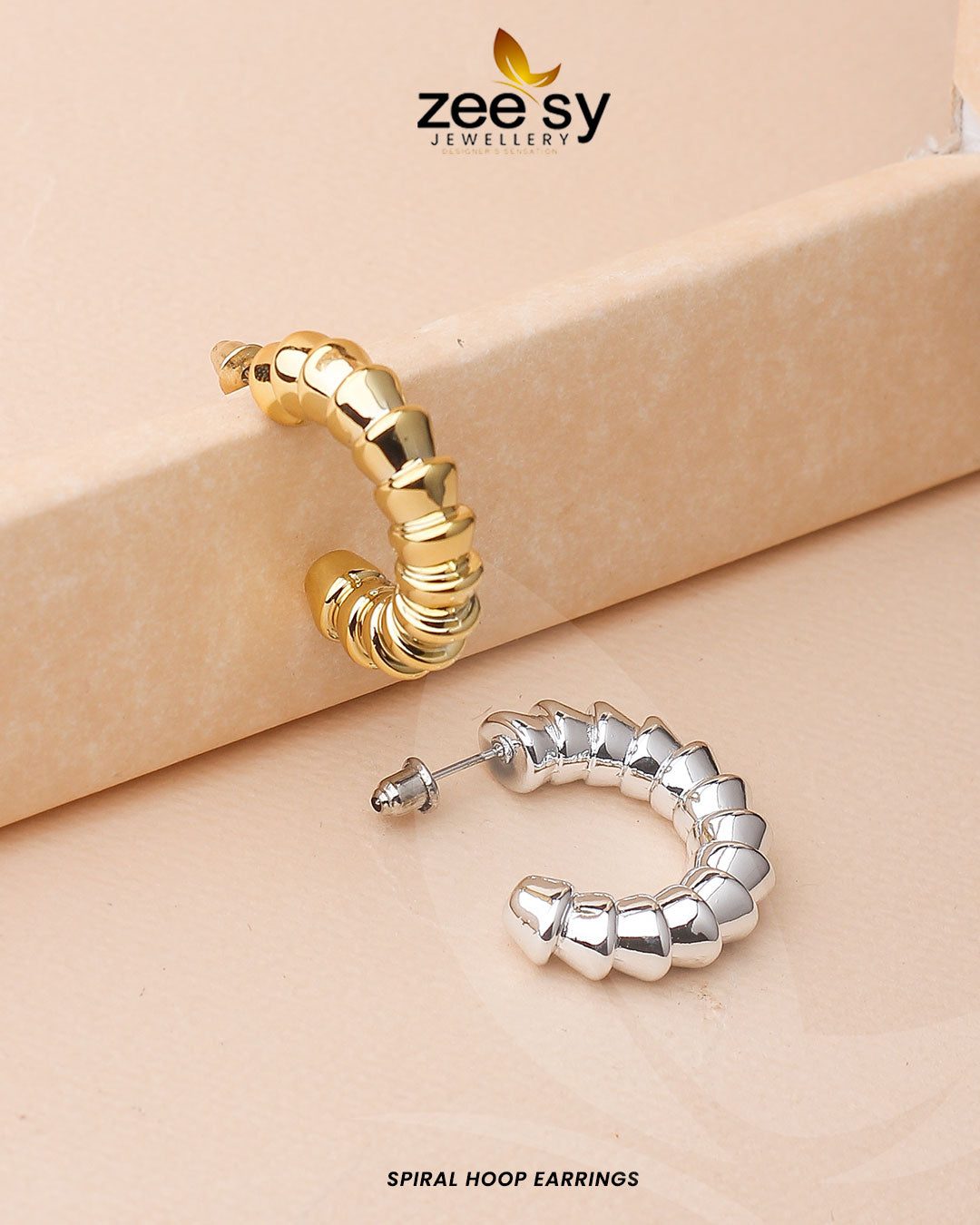 Spiral Hoop Earrings - Earrings 