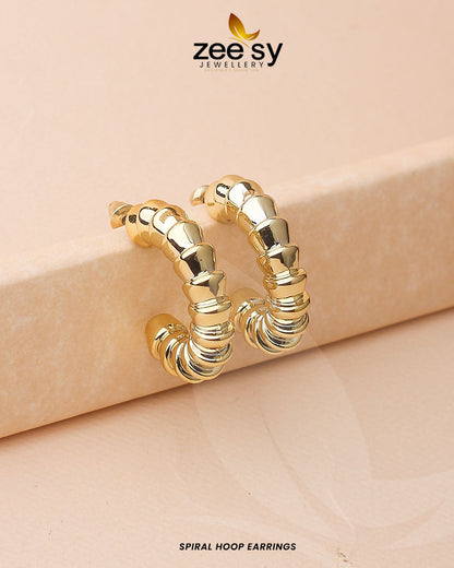 Spiral Hoop Earrings - Earrings 