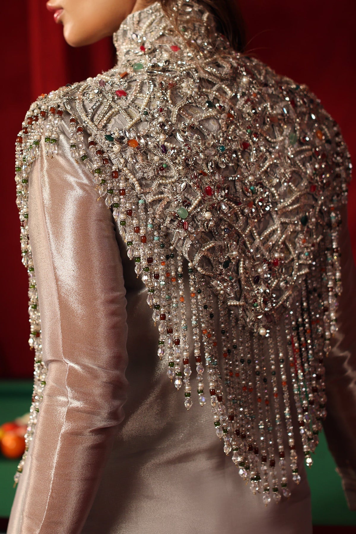 Musferah Saad | The Elite Club | Stellaria - Formal Dress - available at Maria Faisal in UK and USA.