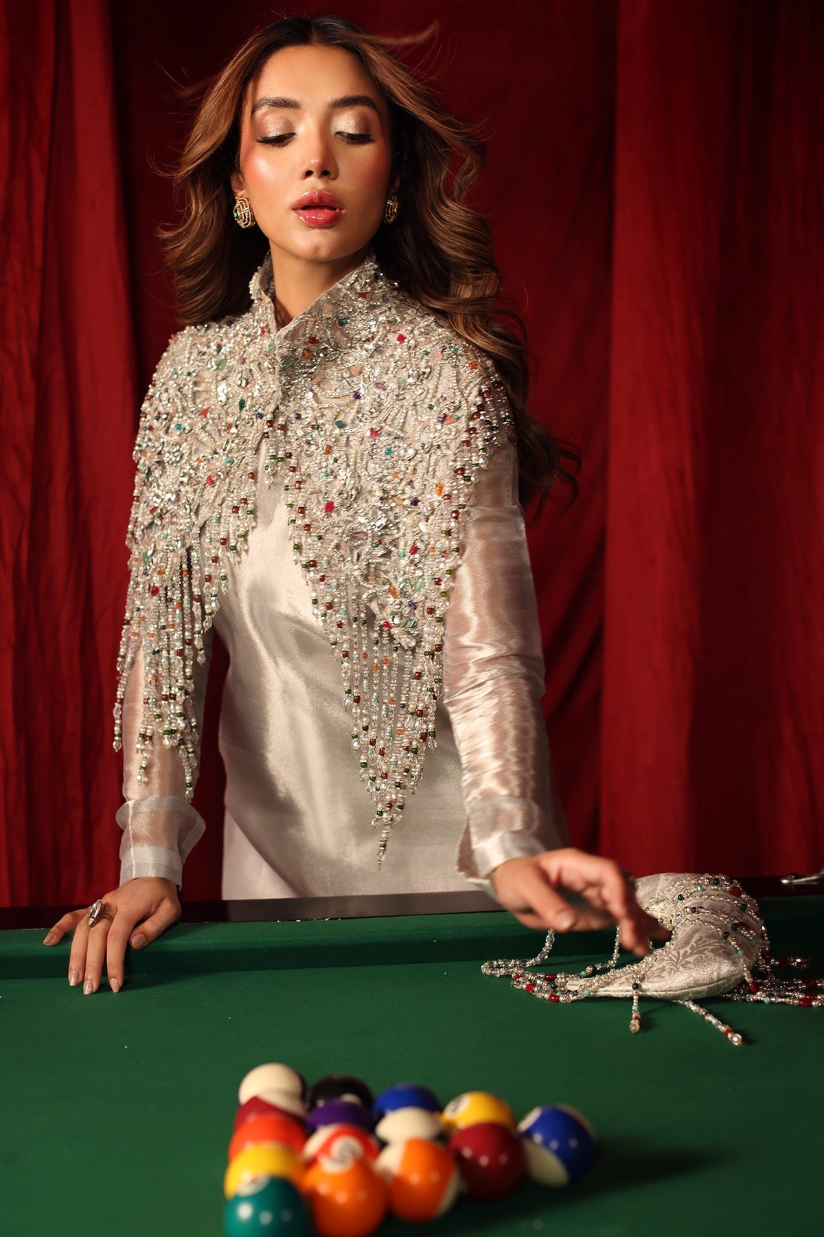 Musferah Saad | The Elite Club | Stellaria - Formal Dress - available at Maria Faisal in UK and USA.