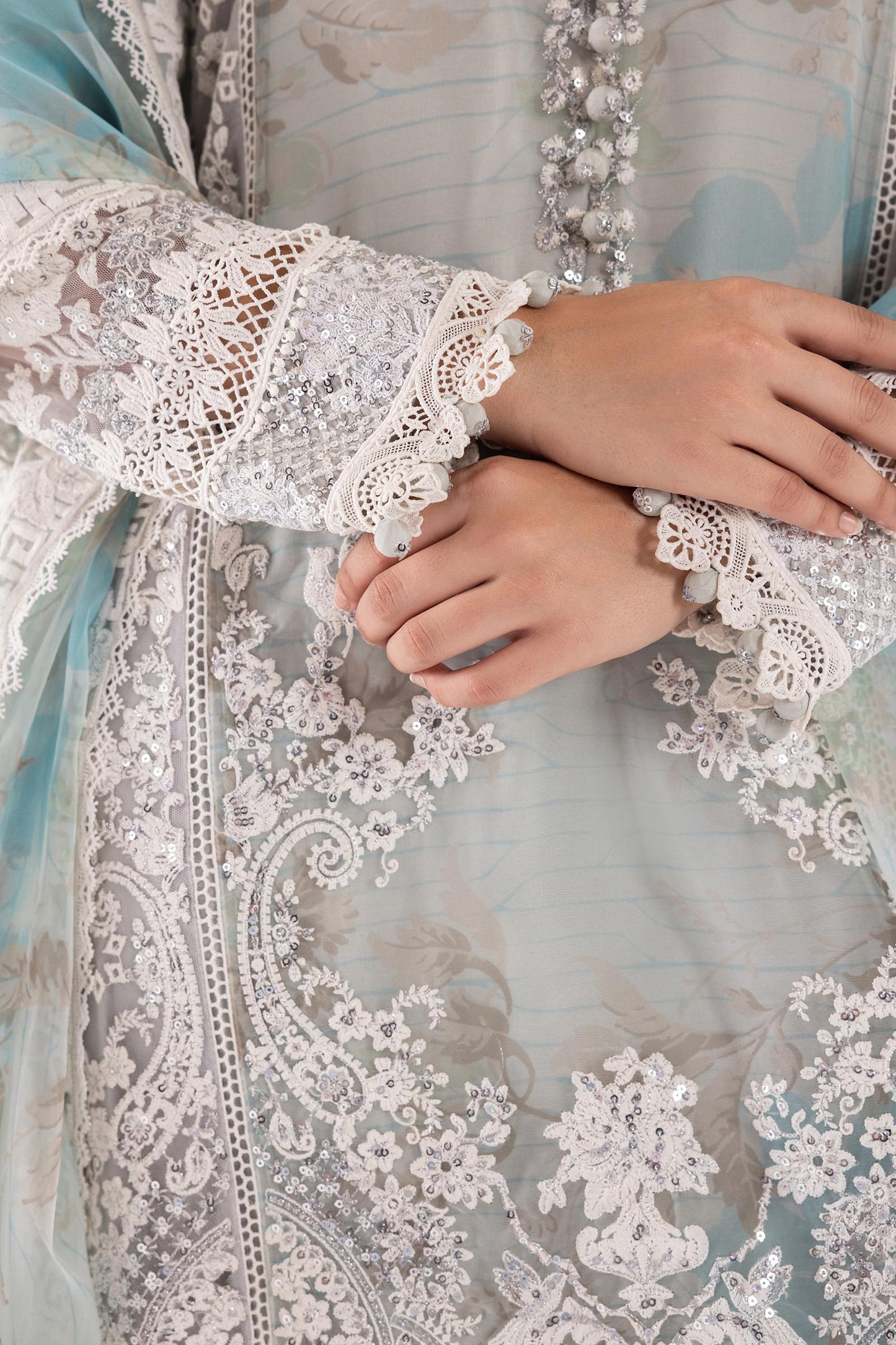 Sana Safinaz | Luxury Pret | Raw Silk Suit SC26EXE121P3 - Dress - available at Maria Faisal in UK and USA.