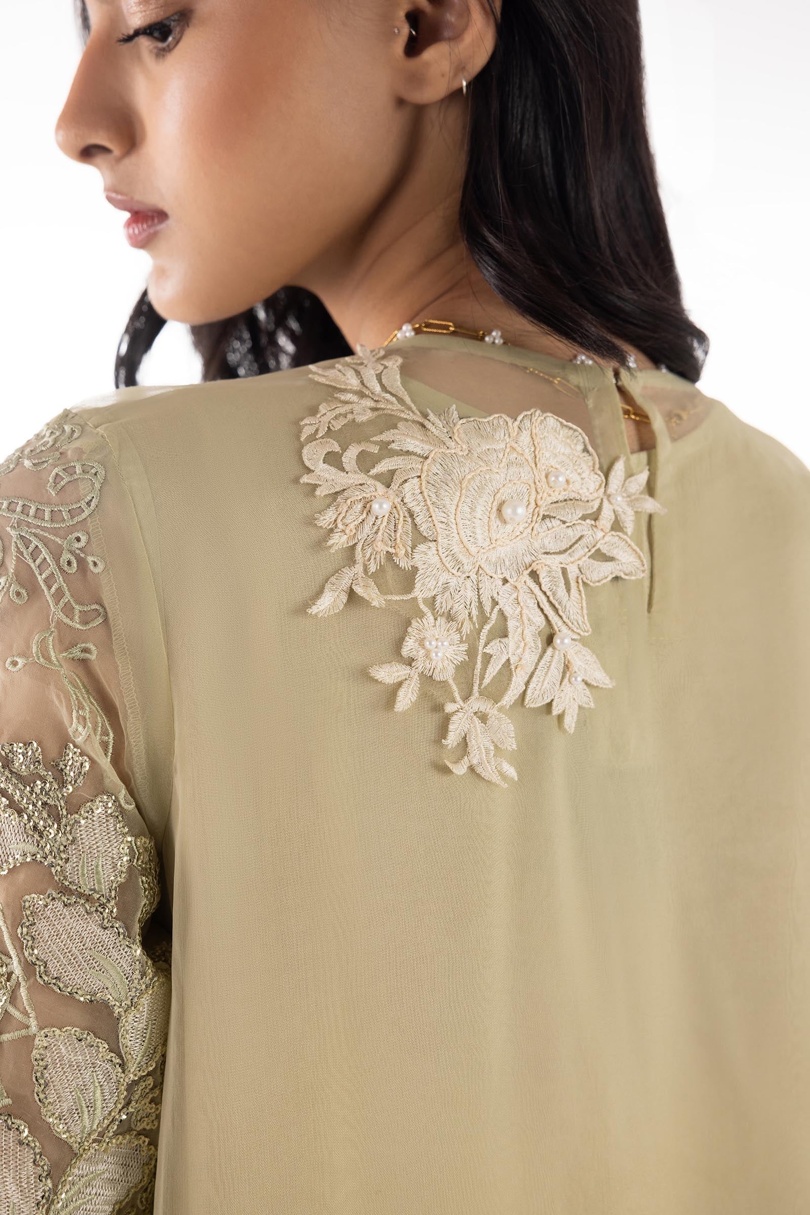 Sana Safinaz | Luxury Pret | Raw Silk Suit SC26EXE140P3 - Dress - available at Maria Faisal in UK and USA.