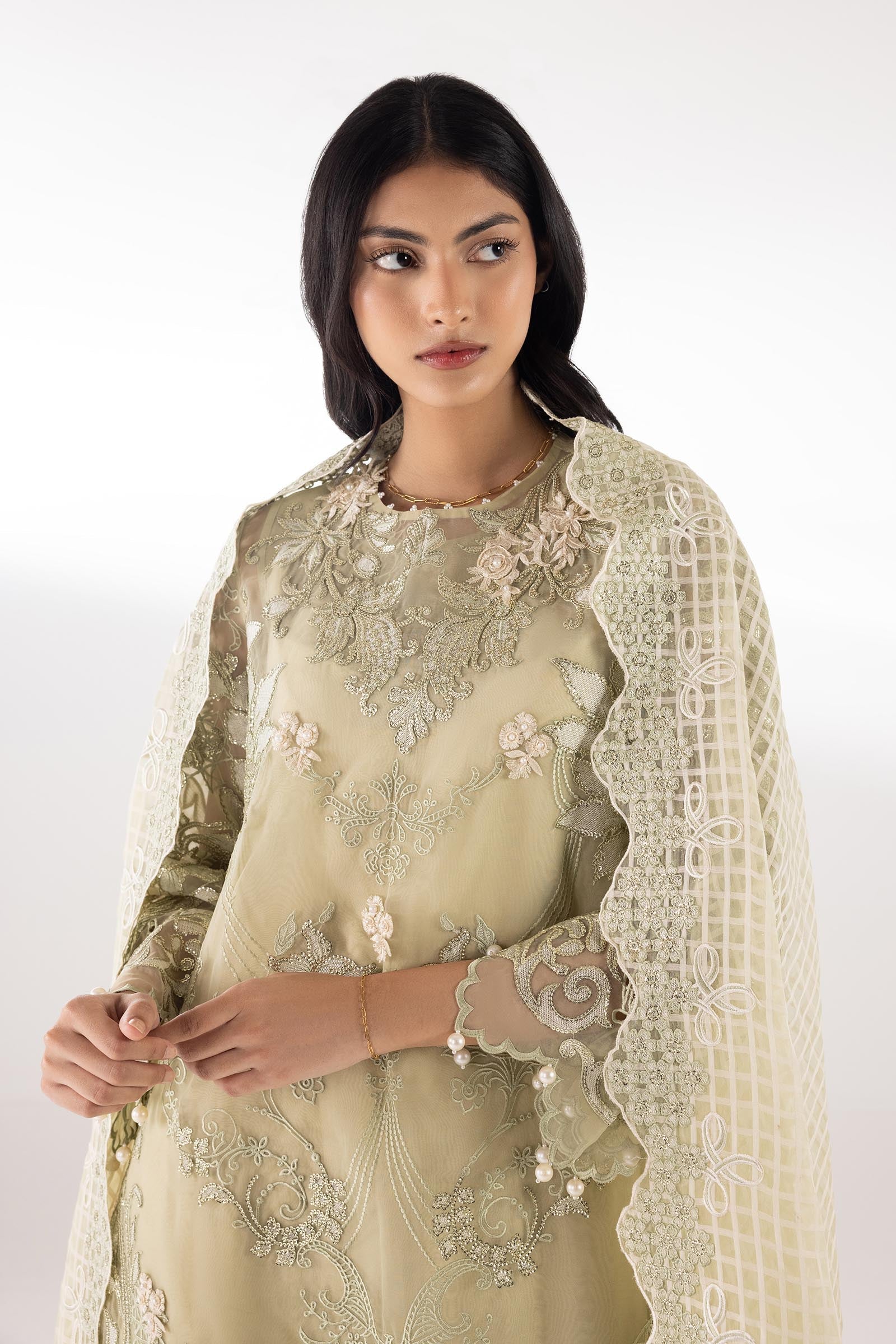 Sana Safinaz | Luxury Pret | Raw Silk Suit SC26EXE140P3 - Dress - available at Maria Faisal in UK and USA.