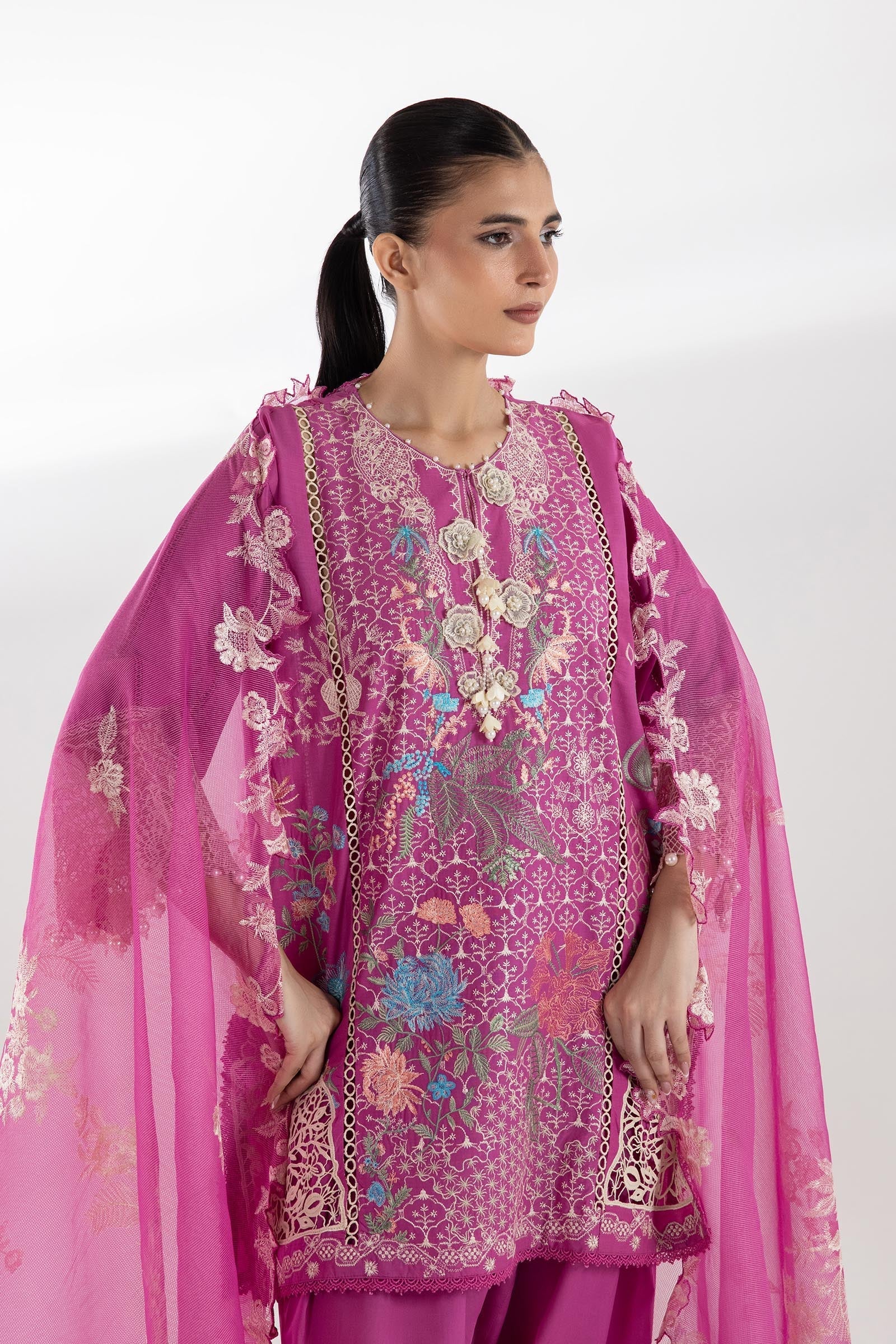 Sana Safinaz | Luxury Pret | Luxury Lawn Suit SC26LUX105AP3 - Dress - available at Maria Faisal in UK and USA.