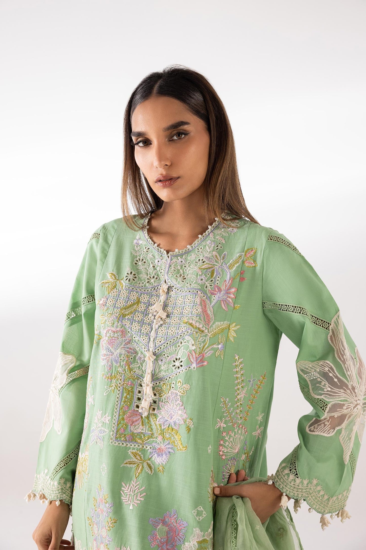 Sana Safinaz | Luxury Pret | Luxury Lawn Suit SC26LUX108AP3 - Dress - available at Maria Faisal in UK and USA.