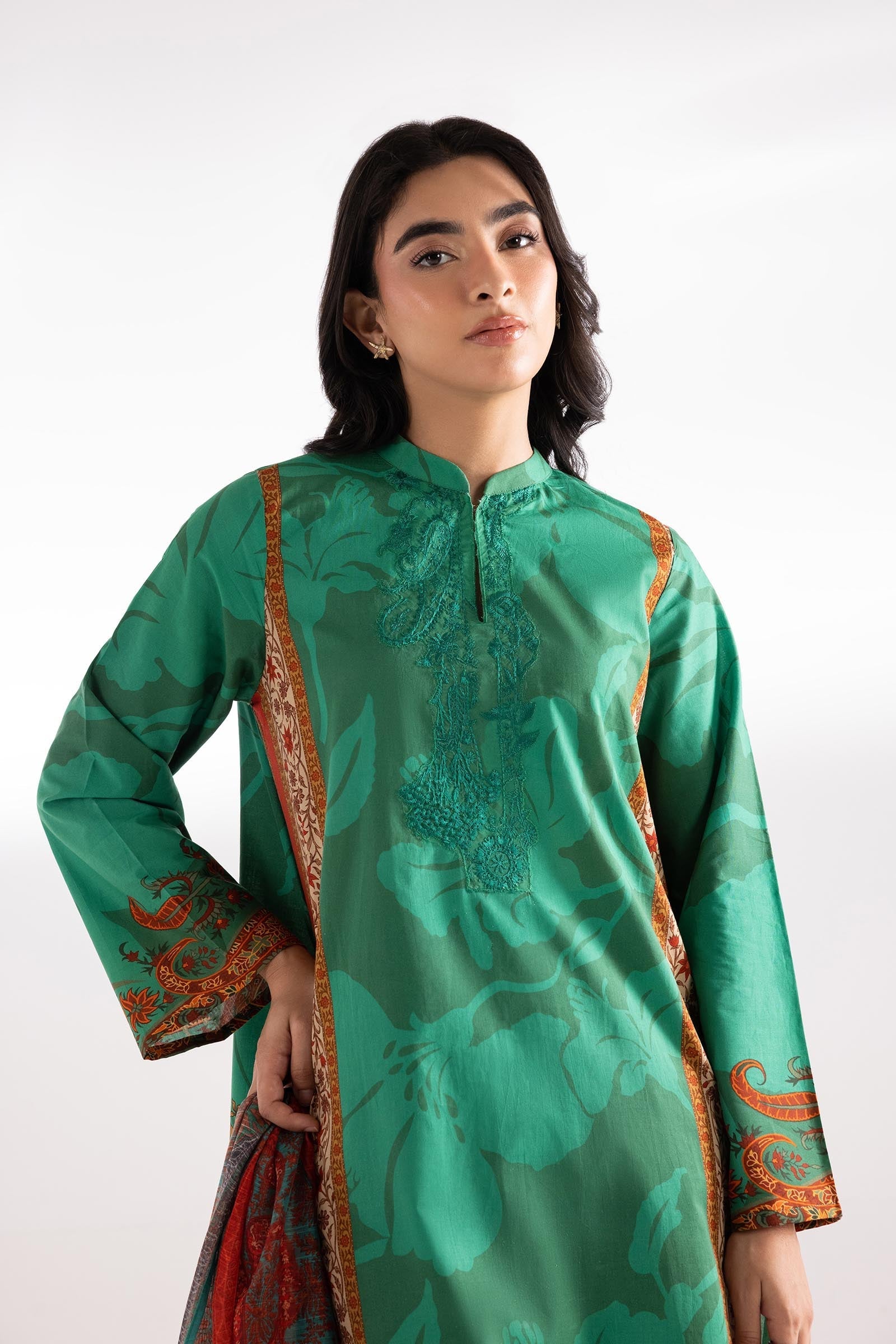 Sana Safinaz | Luxury Pret | Luxury Lawn Suit SC26MHY301BP3 - Dress - available at Maria Faisal in UK and USA.
