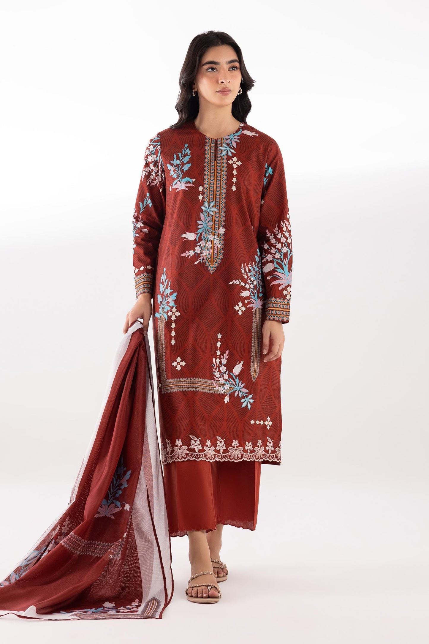 Sana Safinaz | Luxury Pret | Luxury Lawn Suit SC26MHY302AP3 - Dress - available at Maria Faisal in UK and USA.
